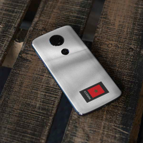 Morocco Soccer Flag Moto E5 Plus Skin